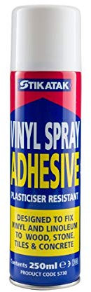 Stikatak Vinyl Flooring Strong Spray Adhesive 250ml Can Professional Vinyl Glue
