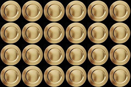 24 SOTTOPIATTI CIRCOLARI ORO 33CM NATALIZI NATALE DECORO TAVOLA