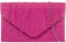 LeahWard Women's Suede Clutch Handbags Purse Wedding Bags 308 (Fuchsia)