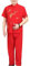 Mengmiao Kung Fu Uniform Tai Chi Kampfkunst Kleidung Wushu Anzug Trainingsanzug Tops Und Hose Rot XL
