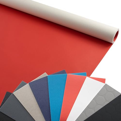 Primaflor PVC Bodenbelag Meterware - EXPOTOP, 2,00m x 2,50m, Uni Rot, Messeboden, Vinyl-Boden für Küche, Wohn- und Badezimmer, Auslegware, Anti-Rutsch, Nicht Reflektierende Oberfläche