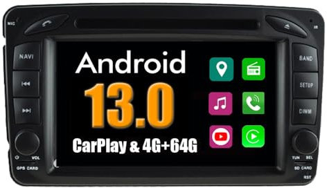 RoverOne Android System Car DVD Player for Mercedes-Benz W203 W210 W209 C200 C180 C220 with Multimedia Stereo GPS Navigation Radio Bluetooth USB MirrorLink