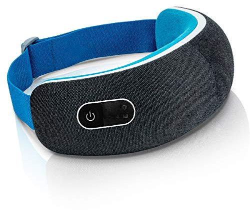 Lifepro Oculax Eye Massager with Heat, Air Compression & Vibration – Foldable, Rechargeable & Portable – Relieves Eye Strain, Puffiness & Headaches – Blue