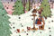 Lustige Adventskalenderkarten 5 Karten Grußkarten Goldprägung Kunstkarte Weihnachtskarte Adventskalender Frohe Weihnachten Weihnachtsmann Winter