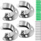 Stangenhalterung U-förmiges Set, 304 Edelstahl-Pfosten-Sockelflansche U Für Kleiderschrank, Schrank, Badezimmer, Küche usw. Hängestangen-Flansch-Set (32 MM)
