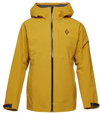 Black Diamond M Recon Stretch Ski Shell Gelb - wasserdichte elastische Herren Freeride Skijacke, Größe XL - Farbe Amber