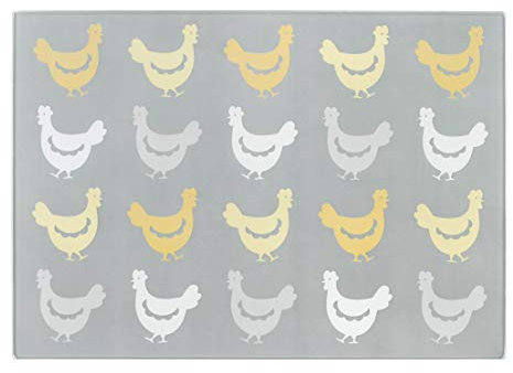 Tala Hens Design Toughened Glass Work Top Saver, Non-Slip, Multi-Functional, Measuring 30 x 40 x 0.4mm