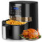 Aigostar 1600W Air Fryer 4L with Viewing Window, Digital Airfryer with 7 Presets, Timer & Temperature Control for Healthy Oil Free & Low Fat Cooking, Black -Maha