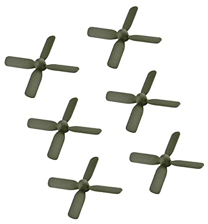 CHANCS RC Mini 4-Blatt-Propeller (50x50mm, 0.7mm Durchmesser) 4-Blatt-Multi-Rotor für Mini-Mikro-Drohnen, Spielzeug-Flugzeug-Bausatz 6PCS