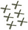 CHANCS RC Mini 4-Blatt-Propeller (50x50mm, 0.7mm Durchmesser) 4-Blatt-Multi-Rotor für Mini-Mikro-Drohnen, Spielzeug-Flugzeug-Bausatz 6PCS