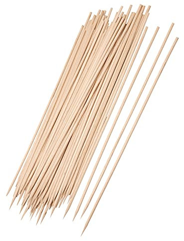 WESTCRAFT Schaschlikspieße Holz 25cm / Ø3mm Grillspieße - Holzspieße aus Bambus zum Grillen und Kochen (100)