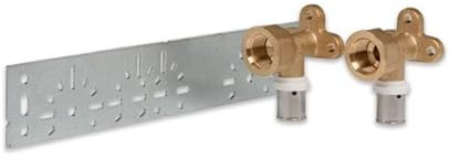 Selfio Aluverbund Pressfitting Selfio-Press Wandwinkel auf Montageplatte (Stichmaß 153 mm) 20 x 1/2 TH + U Kontur DVGW