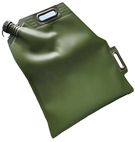 BUENATIENDA Bidon à essence super léger 20 l pliable avec bec verseur intégré testé, bidon de 20 litres d'essence, diesel, huile en TPU avec 2 poignées