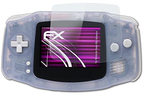 atFoliX Glasfolie kompatibel mit Nintendo Game Boy Advance Panzerfolie, 9H Hybrid-Glass FX Schutzpanzer Folie