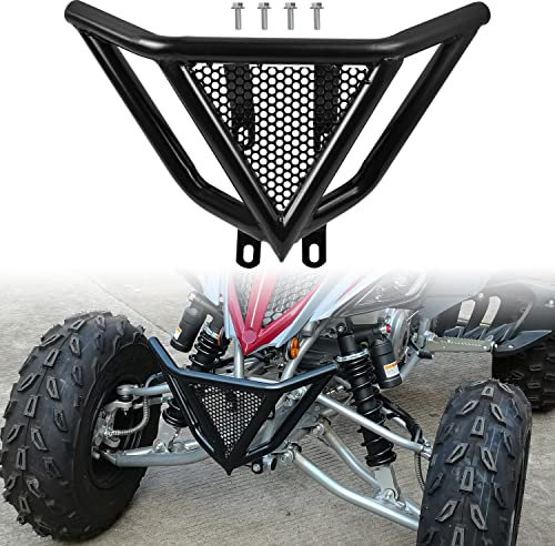 KATIMOTO Frontstoßstange für Yamaha Raptor 700 700R 2006–2025, schwarzes Eisen, Frontstoßstangenschutz, Bürstenschutz, Schutz-Kit für Yamaha Raptor YFM 700 / 700R 700R SE 2006–2025, Zubehör