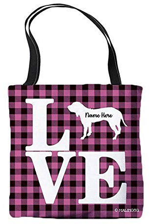 BAGEYOU Personalisierte Tragetasche für Hunde Fila Brasileiro Silhouette Welpen Rosa Gittertasche, Fila Brasileiro, 18x18 inch/45x45 cm