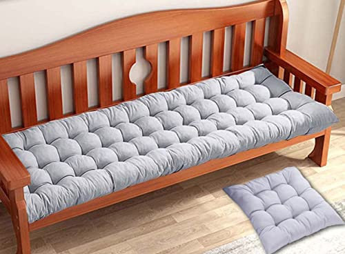 Padded Garden Bench Cushion 2/3 Seat Bench Cushion 80/100/120 Cm 140 X 40 Cm Rectangular Cotton Cushion for Indoor and Outdoor Deck Chair Swings