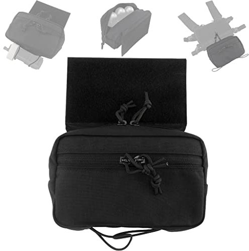 CZMYCBG Outdoor Tactical Chest Bag, Men Tool Bag Utility Gadget Organizer Vest Pack Purse Hunting Compact Bag for Airsoft Paintball Camping CS,Black