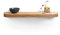 Rikmani Wandregal Holz Esche massiv - Handgefertigtes Regal mit runden Ecken Bücherregal Holzregal Wandboard 100 cm MARI braun