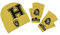 Harry Potter Hufflepuff Hut & Handschuh Kombi-Set, Schwarz , One size