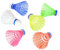 BAIHUALIN WHiZZ Nylon Badminton Bälle Langlebige Federbälle für Indoor und Outdoor Training, Übung, Freizeit, Einsteiger, 6X Mehrfarbig