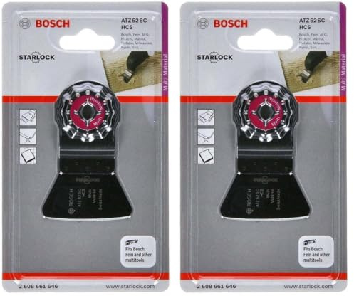Bosch Accessories 2329996 Professional 1x Schaber ATZ 52 SC (für verhärtete Reste, Breite 52 mm, starr, Zubehör Multifunktionswerkzeug) (Packung mit 2)