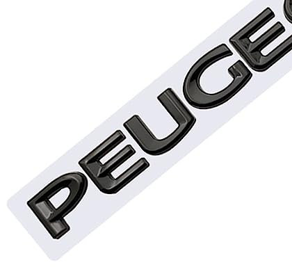 GRFIT Auto Schriftzug Deko Logo Veloce, für Peugeot 107 206 207 208 308 307 407 508 2008 3008 Ersatz 3D Auto Aufkleber Logo,Black
