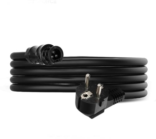 Jadeshay Câble AC Solaire 10 m, Cordon d'alimentation AC avec Connecteur Batteri BC01 Femelle et Prise Schuko, Câble d'alimentation Micro Onduleur, pour Micro-Onduleur Deye