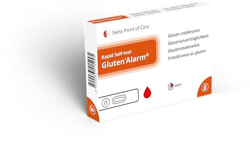 Swiss Point Of Care Gluten'Alarm gluten self-test - test rápido para la detección de la intolerancia al gluten y la enfermedad celíaca, auto-test para uso doméstico.