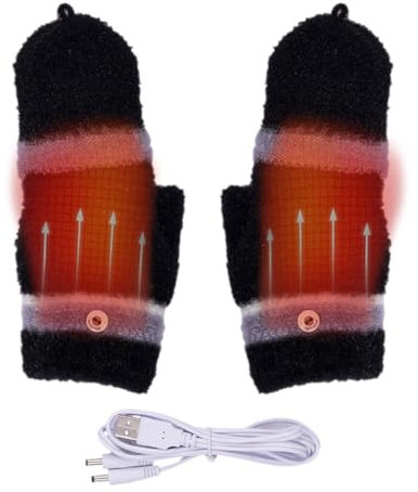 Bexdug Elektrisch beheizte Handschuhe,Elektrische Heizhandschuhe - Weiche, beheizte Handschuhe, wiederaufladbare Handschuhe zum Laufen, Klettern, Reiten, Fahrrad, Radfahren