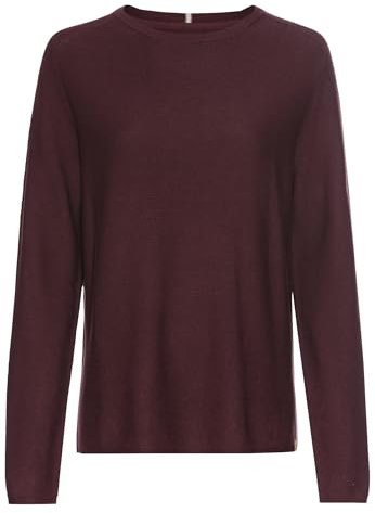 camel active Damen Rundhals Sweatshirt aus Reiner Baumwolle Lila, Womenswear-XL
