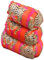 INDACORIFY Trousse de Maquillage imprimé Tigre, Lot de 3 pièces, Trousse de Toilette en Coton Indien, Pochette de Maquillage, Sac de Voyage matelassé, kit de Rasage