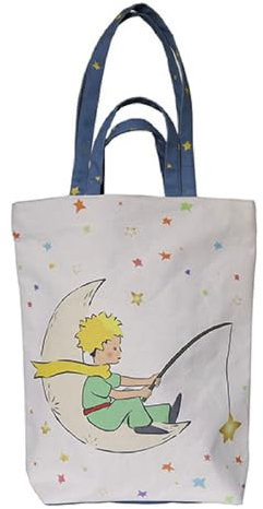 Baumwolltasche KIUB Der kleine Prinz Pfirsich mit Sternen (35 x 40 cm)