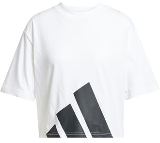 adidas Damen Essentials New Logo Boyfriend Shirt, White/Black, XXL