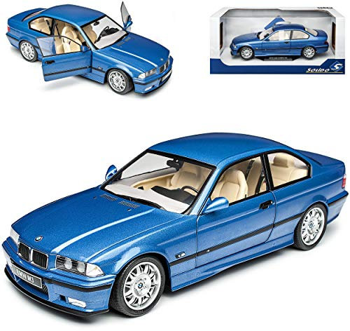 Generisch B*M*W 3er E36 M3 Coupe Estoril Blau Metallic 1990-2000 1/18 Solido Modell Auto
