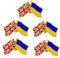 sunruchao 5PCs UK Ukraine Ukrainian Flag Lapel Pin Badges Dove of Peace Double Flag Pin Britain Metal Flag Brooch Badge Pins Brooch Souvenir Gift for Men Women Clothing Backpack Decor Gold Tone