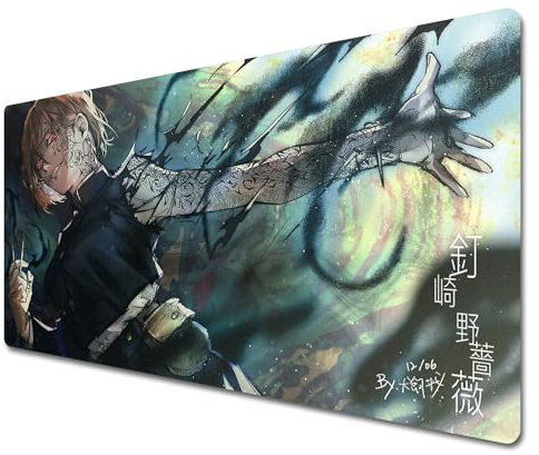 Jujutsu Kaisen – Tapis de souris grand tapis de souris dessin animé, XXL, 900 x 400 cm, sous-main de bureau imperméable, antidérapant, Kugisaki Nobara