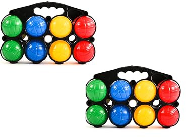 Unibos Pack Of X2 Large Boules Set | Classic Outdoor Garden Games | French Boules Set for Family Games | Kids and Adults | Games Pentanque Set in Carry Case (Pack of X2 Multicolor)