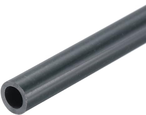 QUARKZMAN Tube Rigide en PVC Tube Rond 4mm ID 6mm OD 20cm Longueur Gris Foncé pour Conduite d'Eau, Artisanat, Manchon de Câble