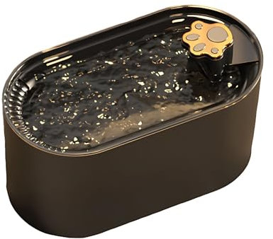 kesurpae Erhöhen Sie das Trinkwasser, Haustier Wasserspender für Katzen, ABS Trinkbrunnen, Katzen Wasserbrunnen, Wasserbrunnen für Katzen, Stilles Sternengrau