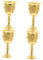 PRETYZOOM 4 Pz Tazza Bevande Bicchiere Bicchieri da degustazione Bicchieri da Vino Bicchieri Vintage Tazze Bicchieri d'Acqua Coppa antirottura da Vino in Stile Vintage Lega di Zinco