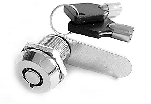 L'armadio chiuso Serrature for cassetti, 4 pezzi 16 mm 20 mm 25 mm 30 mm Serratura a camma for porta, cassetto, armadietto, cassetta della posta, armadietto, 2 chiavi for porta in legno, metallo e vet