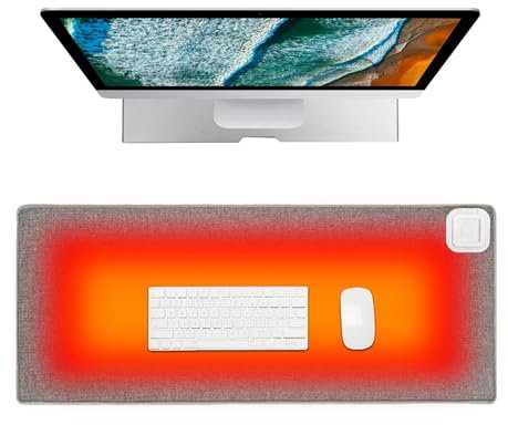 Heat mous Pad - Soft Desk Heating Mat, Adjustable Temperature Control | Waterproof Desk Pad for Office, Home, Electric Heat mous Pad Computer Workstation, Desk Warmer for Cold Hands, Desktop Mat