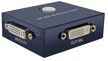 EDEDE KVM-Switch, HDMI-Switch 4K@30Hz 2X1 DVI Bidirektionaler HDMI-Switcher UHD 4Kx2K-Splitter KVM-Switches