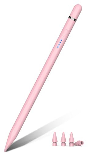 Pencil 1. Generation für iPad (2018-2025), 30 Mins Schnellladung mit Neigung & Palm Rejection, Stift für iPad Kompatibel mit i-Pad Air 3/4/5/M2/M3, Mini 5/6, i-Pad 6-11, Pro 11/12,9/13 M4 (Rosa)