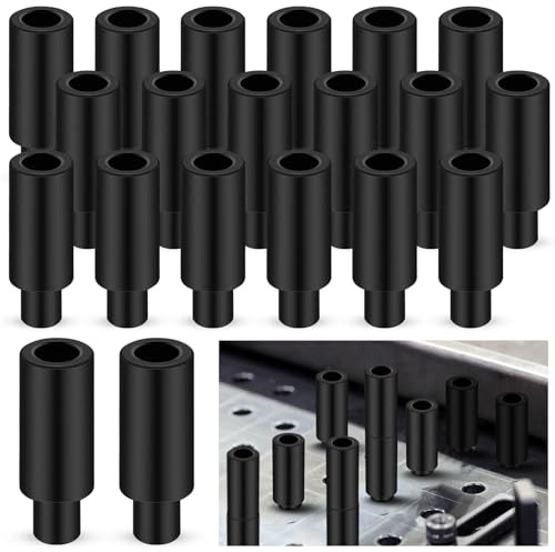 Hicarer 20 Pcs 2 Inch Welding Table Locating Fixture Pins, 5/8 Bottom 1 Top Diameter, Quick Setup Fixture Clamps Stop Alignment Square Mount Fixed Kit Stackable Welding Table Accessories Portable