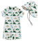 WYTbaby Costume da bagno per neonati, a maniche corte, con cappello da sole, verde, 3-6 Mesi