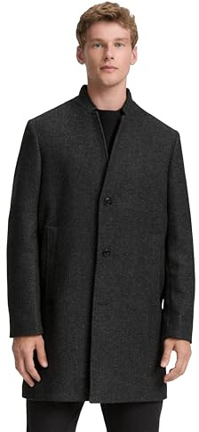TOM TAILOR Denim Herren Wollmantel mit Stehkragen