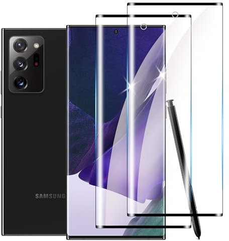 Lyphpe 【2-PACK】 Designed for Samsung Galaxy Note20 Ultra Screen Protector Case Friendly, 3D Curved, Screen Protector Tempered Glass cell Phone Film HD Clear