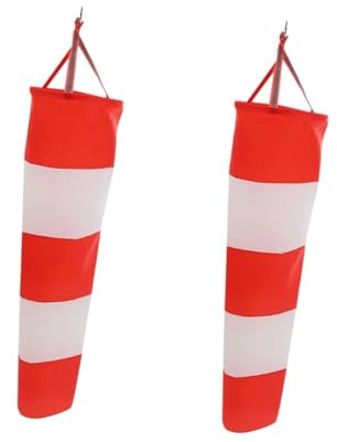 Toddmomy 2 Pièces Girouette Étanche Mât De Drapeau De Plein Air Chaussettes à Vent Plantes Aériennes Agrafes De Jardin Balcon Anti-Pigeons Moulin à Vent De Jardin Manche à Air Tissu Oxford